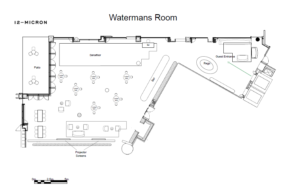 Watermans Room - Cocktail style with Dancefloor